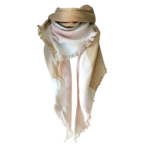 Product Cover TooTu Women's Fall Winter Scarf Classic Tassel Plaid Scarf Warm Soft Chunky Large Blanket Wrap Shawl Scarves Triangle