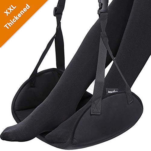 Product Cover Upgraded Airplane Footrest - Thickened Super-Size Foot Hammock with Premium Memory Foam Reduce Swelling and Pain - Airplane Travel Accessories - Travel Foot Rest Make Your Long Trip More Comfortable