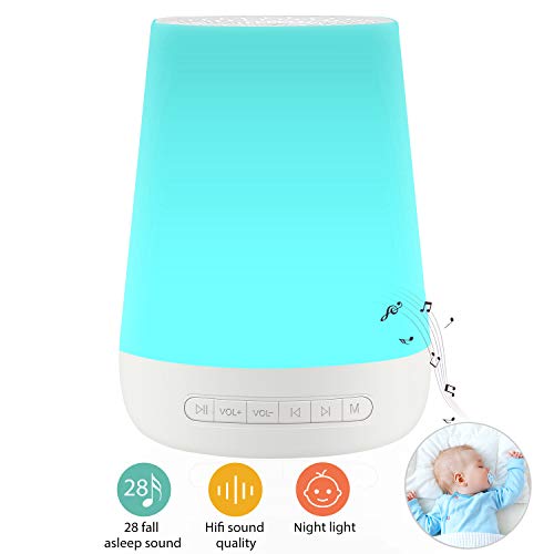 Product Cover White Noise Machine,VanSmaGo Sleep Sound Machine with Night Light,Rechargeable Battery,28 Non Looping Soothing Sound HiFi 32 Volume Adjustment,Portable Noise Cancelling Improve Sleeping