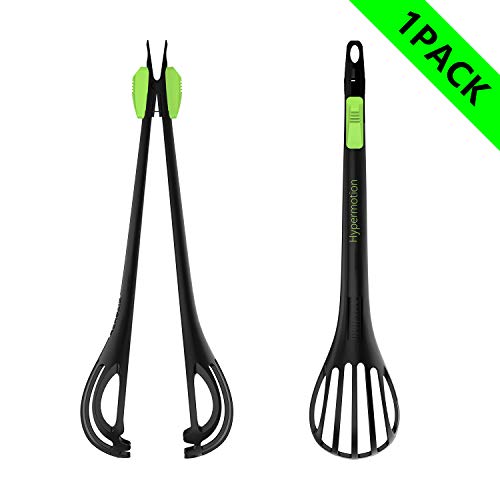 Product Cover Hypermotion Kitchen Tongs - whisk - 3 in 1 Multifunctional Egg Whisk Nylon Food Tongs for Kitchen Supplies-Manual Egg Beater Pasta Spaghetti Clip Cooking Tongs Manual Blender Mixer Kitchen Utensils