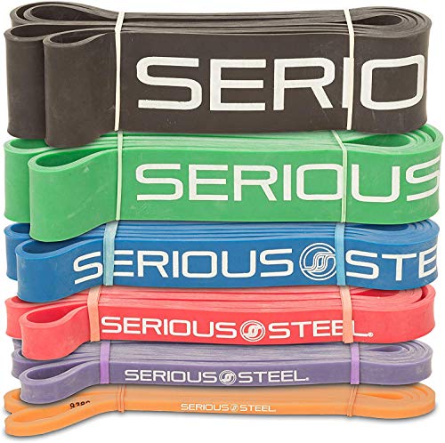 Product Cover Serious Steel Assisted Pull-Up Band, Resistance & Stretch Band, Powerlifting Band & Pull-up Assist Loop Band (Single Band or Set Options)