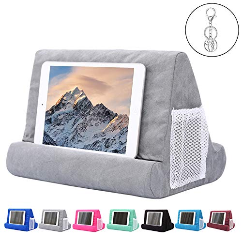 Product Cover tablet pillow stand for iPad, phone pillow lap stand, tablet stand pillow holder, lap stand mobile phone holder, multi angle soft pillow pad (you will get pillow and keychian)