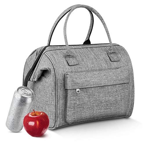 Product Cover Insulated Lunch Bag for Work and School | Fashion Large Capacity Lunch Box Tote for Women and Men | Leak proof Thermal Snacks Organizer for Family Outdoor Picnic or Travel