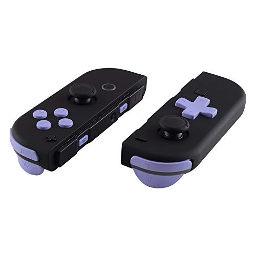 Product Cover Soft Touch Light Violet D-pad ABXY Keys SR SL L R ZR ZL Trigger Buttons Springs, Replacement Full Set Buttons Fix Kits for Nintendo Switch Joycon (D-pad ONLY Fits for eXtremeRate Joycon D-pad Shell)
