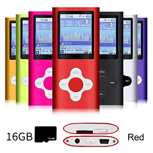 Product Cover G.G.Martinsen Red&White Versatile MP3/MP4 Player with a Micro SD Card, Support Photo Viewer, Mini USB Port 1.8 LCD, Digital MP3 Player, MP4 Player, Video/Media/Music Player