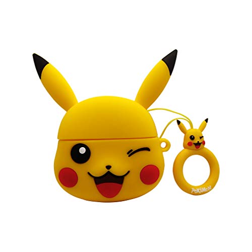 Product Cover AirPods Pro Case, Kpurple Compatible with Airpods Pro Case Pikachu Silicone Airpod Pro Case Protective Cover for Airpods Pro for Gift Girls Women Teens (Pikachu-A.Y)