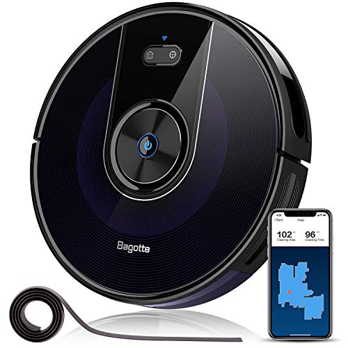Product Cover Robot Vacuum, Bagotte 2200Pa & Mapping Robotic Vacuum Cleaner: Wi-Fi Connectivity, 2.7