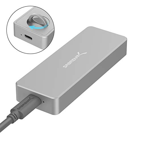 Product Cover Sabrent USB 3.2 Tool-Free Enclosure for Nvme OCIe M Key M.2 SSD [Silver] (EC-TFNE)