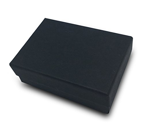 Product Cover TheDisplayGuys 100-Pack #32 Cotton Filled Cardboard Paper Jewelry Box Gift Case - Matte Black (3 1/4