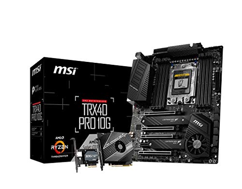 Product Cover MSI TRX40 PRO 10G Motherboard (AMD sTRX4, PCIe Gen4, M.2, USB3.2 Gen2x2, DDR4, Dual 10G LAN, ATX)