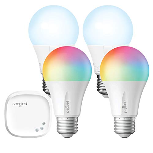 Product Cover Sengled Smart Light Bulb, Smart Bulb Multicolor LED A19 Starter Kit & 2 A19 Daylight Smart Bulbs, Color Changing Smart Light Bulb That Compatible with Alexa, Google Home, SmartThings & IFTTT
