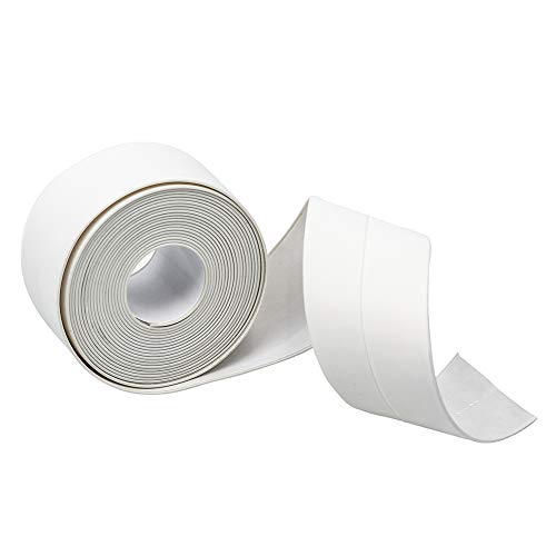 Product Cover Caulk Tape,Self Adhesive Sealing Caulk Strip Waterproof Repair Strip for Bathtub Kitchen Sink Basin Edge Shower Toilet and Wall Mildew Sealing Tape(1.5Inch Width x 10.5Feet Length)