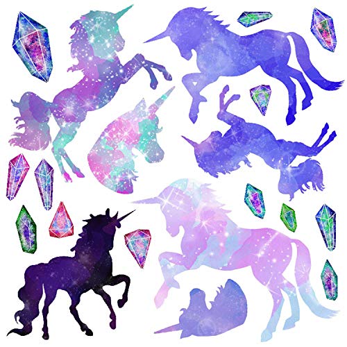 Product Cover CatWallArt Unicorn Wall Decals Peel Stick Vinyl Wall Stickers Removable Bedroom Nursery Home Decorations
