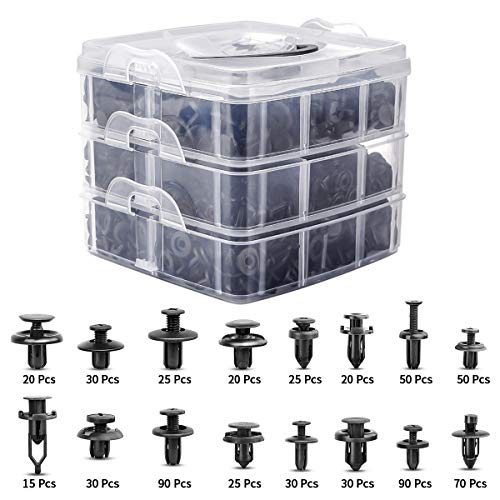 Product Cover Guteauto 620 Pcs Car Retainer Clips Plastic Fasteners Kit Fender Rivet Clips 16 Most Popular Sizes Auto Push Pin Rivets Set for Toyota GM Ford Honda Acura Chrysler