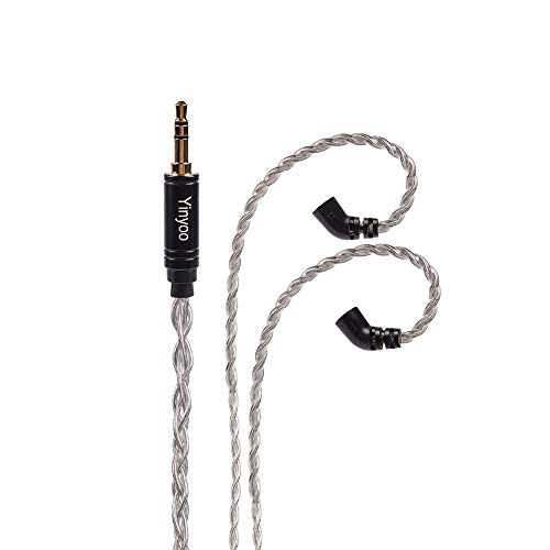 Product Cover Yinyoo 4 Core Silver Plated Earphones Earbuds Cable Earphone Replacement Cable for Blon-03 Blon bl03 Earphones Earbuds Blon Bl-03 Bl03