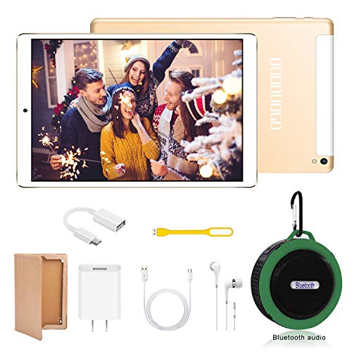 Product Cover DUODUOGO K6 10.1 inch Tablet+Bluetooth Speaker 2-in-1, Android 9.0, 4GB RAM+64GB ROM, Dual SIM/WiFi, Quad-Core Processor, Dual Camera 5MP + 8MP, 7200mAhTablet, 8W Stereo Sound, Bluetooth 5.0 (Gold)