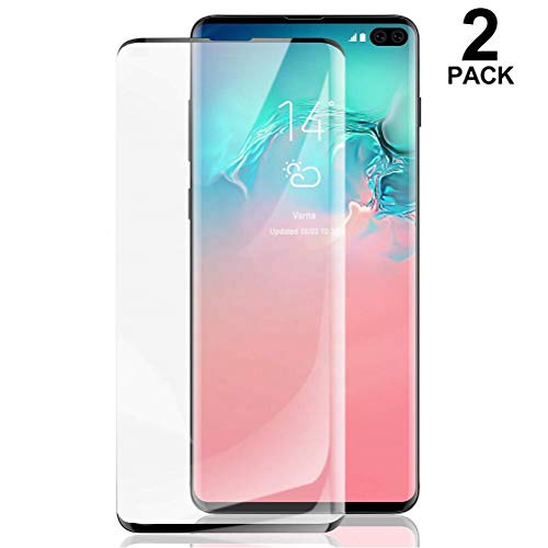 Product Cover 2-Pack HD Galaxy S10 5G Screen Protector, Tempered Glass Film [Fingerprint ID Enabled] [3D Full Edge Covered] [9H Hardness] Case Friendly Glass Protector,for Samsung Galaxy S10 5G