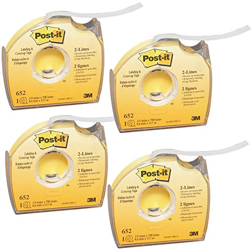 Product Cover Post-it 652 Labeling & Cover-Up Tape, Non-Refillable, 1/3