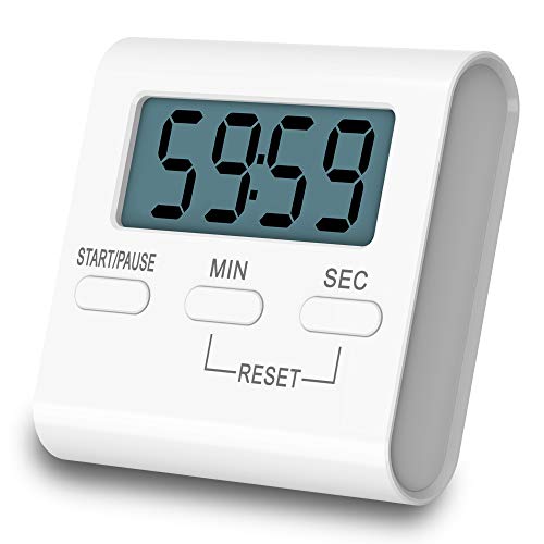 Product Cover Kissarex Digital Kitchen Countdown Timer: Teachers Classroom Counter Large LCD Loud Magnetic Clip Kids Simple Clock Mini Small Stopwatch Big Beeper Minute Hour Seconds Cooking Giant Alarm Count Up