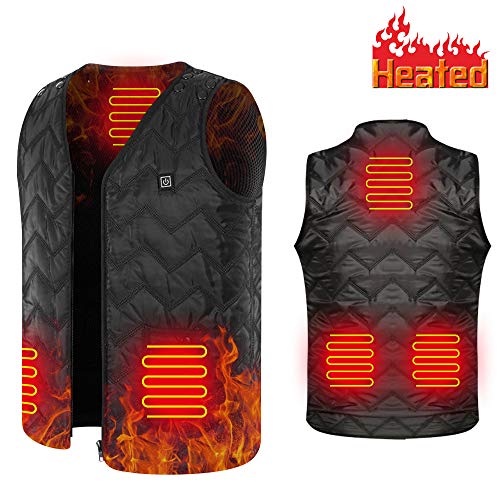 Product Cover AYAROMA Electric Heated Vest 5V USB Charging Heated Jacket 5 Heating Pads at Abdomen Back & Waist, 3-Gear Temp,Suitable for Men or Women, Powerbank is not Included
