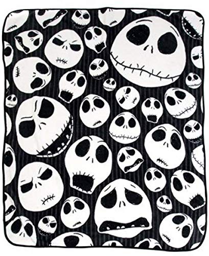 Product Cover Kids Warehouse The Nightmare Before Christmas Skulls Throw Blanket - 46