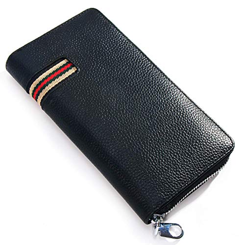 Product Cover Long Wallets for Men Women Leather Phone Clutch Bifold Zip Around Checkbook Wallet with 11 Credit Card Slots