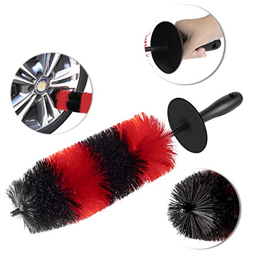 Product Cover Wheel Brush for Car Wheel Detailing Rim Cleaning Washing-18''Long Upgraded Version-Soft Bristle No Injuries Detail Brush for Rims,Vehicles,Engines,Exhaust Pipes,Motorcycle ect....