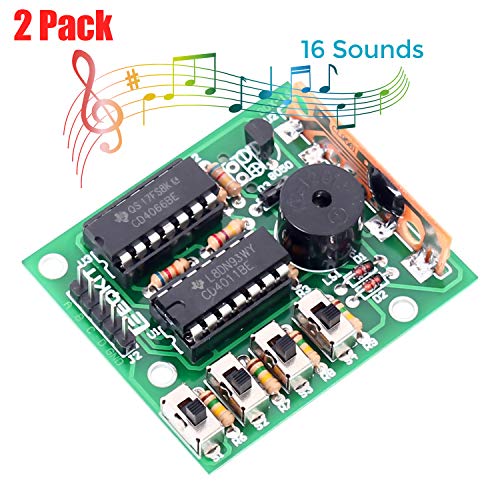 Product Cover 2 Pack WHDTS DIY Electronic 16 Music Sound Box DIY Kit Module Soldering Practice Learning Kits for Arduino