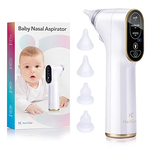 Product Cover Baby Nasal Aspirator Electric, HailiCare Nose Cleaner Baby Nose Sucker and Snot Sucker Nose Suction for Newborns and Toddlers with 4 Silicone Tips and 3 Suction Levels