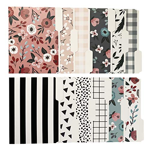 Product Cover Decorative File Folders - Includes 12 Cute Designs, File Folders Letter Size, 1/3-Cut Tabs, Office Supplies File Organizers, 9.5 x 11.75 Inches