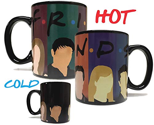 Product Cover Color Changing Heat Activated FRIENDS Mug - Grade A Quality Ceramic - Foam Packaging - Perfect Gift - Ideal For Any Drink - Inspired by Hit TV Show Friends