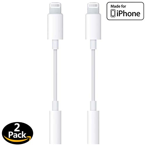 Product Cover [Apple MFi Certified] iPhone 3.5 mm Headphone Jack Adapter, Lightning to 3.5mm Headphone Aux Audio Dongle Splitter Jack Adaptor Compatible for iPhone 11/11 Pro/XR/XS Max/X/8/7 Support All iOS System