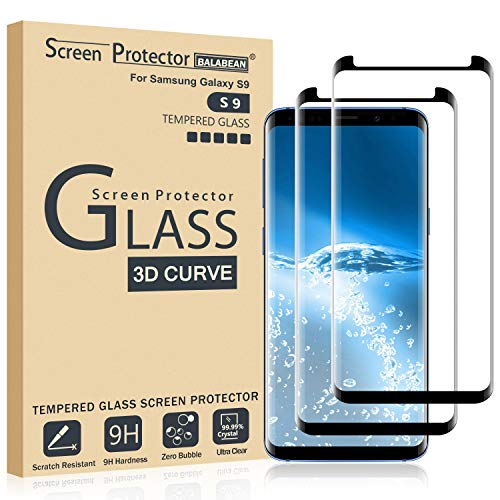 Product Cover (2 Pack) Galaxy S9 Screen Protector 3D Curved Glass, [Case Friendly] [Bubble Free] Ultra Thin HD Clear 9H Hardness Anti-Scratch Crystal Clear Screen Protector for Samsung Galaxy S9 (NOT S9 Plus)