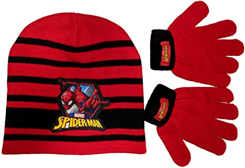 Product Cover Marvel Spiderman Beanie Winter Hat and Gloves Cold Weather Set, Age 5-13