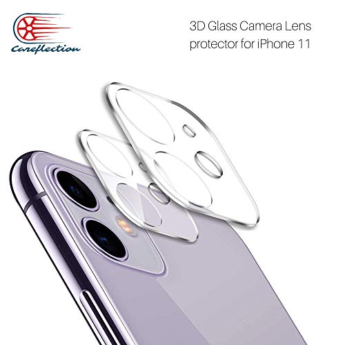 Product Cover Careflection Premium 3D Tempered Glass Camera Protector for iPhone 11 Camera Protector, Bubble Free Tempered Glass Protection Film