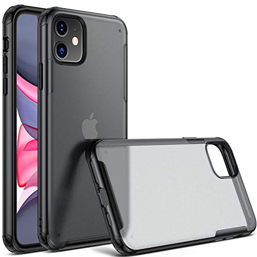 Product Cover CASEKOO iPhone 11 Case, Protective Matte Clear Slim Case, Anti-Scratch Hard Back with Shockproof Bumper Thin Case for iPhone 11 6.1 Inch 2019 - Matte Black