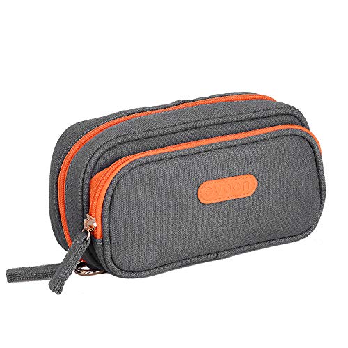 Product Cover Essential Oils Cases Travel Bags, Durable Canvas Portable Carrying Cases, for Essential Oils Accessories Double-Layer Storage Bag Holds 12 Bottles (Gray)