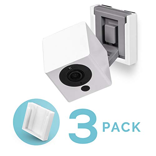 Product Cover Screwless Wall Mount Kit for Wyze Cam V2, VHB Stick On - Easy to Install, No Tools Needed, No Mess, No Drilling, Strong Adheasive Mount (3 Pack), White by Brainwavz