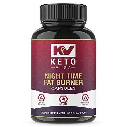 Product Cover Keto Vida Night Time Fat Burners for Men and Women - Best Weight Loss Pills and Appetite Suppressant; 60 Servings