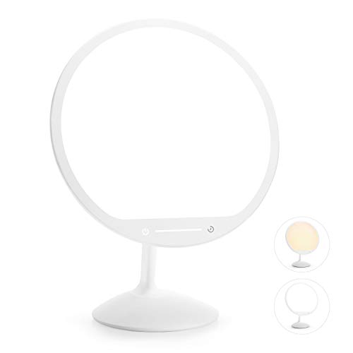 Product Cover Gladle Light Therapy Lamp with Warm & Cool Light, UV-Free 10000 Lux Bright Light Box with 30min Timer, Portable LED Sun Lamp, Happy Daylight Lamp with Touch Dimming, Flexible Stand, Memory Function