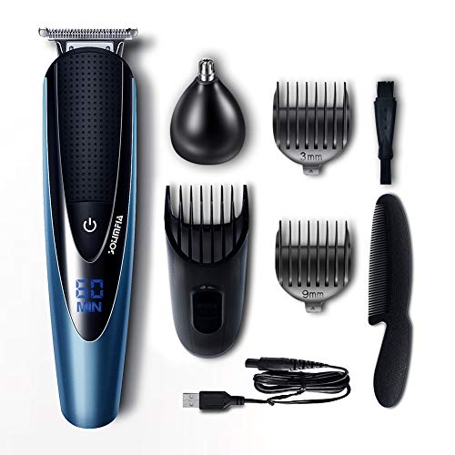 Product Cover Solimpia Beard Trimmer Kit For Men Cordless Mustache Trimmer Hair Trimmer Groomer Kit Nose Hair Body Trimmer Waterproof USB Rechargeable 2 in 1