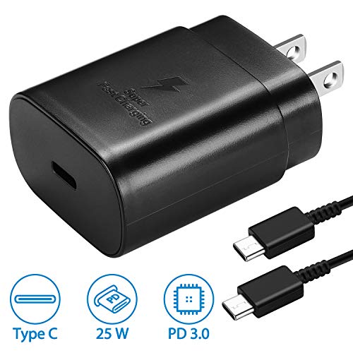 Product Cover USB C Wall Charger, PD 25W Fast Charger for Samsung Galaxy Note10/10+/S10 5G Model, 2018 iPad Pro 11/12.9, Galaxy S10/ S9/ S8/ Plus/Note 8/9, Pixel 4/ 4XL/ 3/ 3XL/ 3a/ 2/ 2XL and More