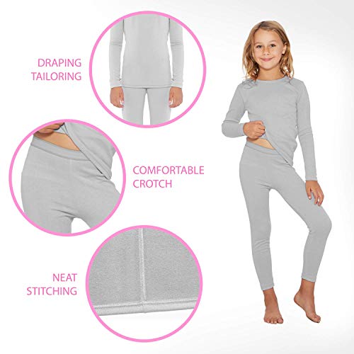 Product Cover Rocky Thermal Underwear for Girls Fleece Lined Thermals Kids Base Layer Long John Set