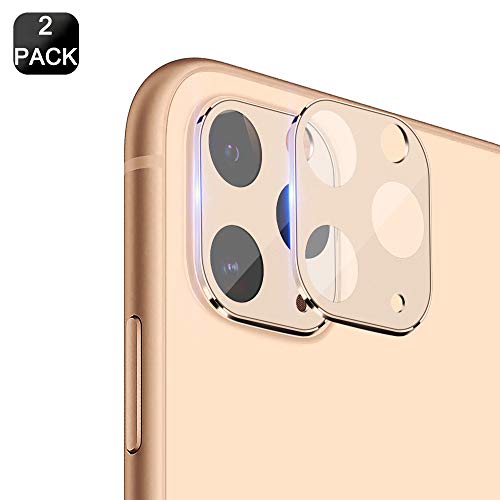 Product Cover iPhone 11 Pro/iPhone 11 Pro Max Camera Lens Protector, [2 Pack] Full Coverage Anti-Scratch Back Rear Camera Lens Screen Cover Case Shield Compatible for iPhone 11 Pro/iPhone 11 Pro Max, Gold