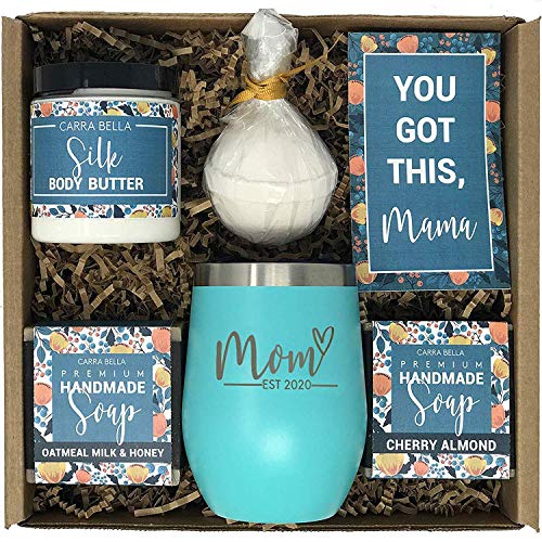 Product Cover New Mom Gifts Ideas | Mom Est. 2020 Spa Gift Box | Best Present Idea for First Time Mommy w/New Baby | Cute Expecting Mother to be Baby Shower Presents for Her Pregnancy