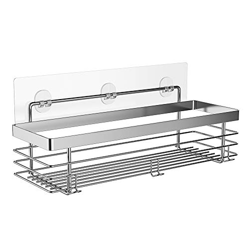 Product Cover ODesign Shower Caddy Basket Shelf with Hooks for Shampoo Conditioner Bathroom Kitchen Storage Organizer SUS304 Stainless Steel - No Drilling