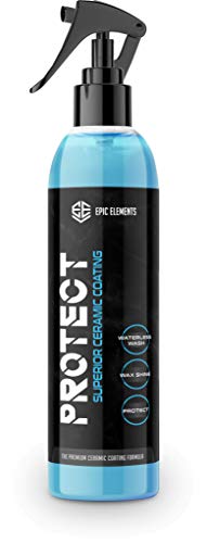 Product Cover Epic Elements Protect Ceramic Coating Car Wax Spray for Cars - Top Coat Car Polish with Ultra SiO2 Coating - Hydrophobic Waterless Car Wash and Wax for Paint Sealant, Detail, Auto Protection Car Care