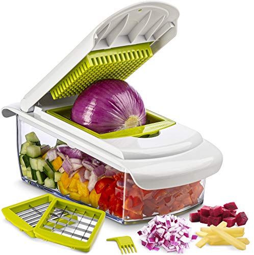Product Cover Tiabo Vegetable Chopper Slicer Dicer - Onion Chopper 3 Blade Chop Slice Dice - No More Tears Onion Slicers Choppers - Cheese - Onions - Fruits Vegetable Cutter
