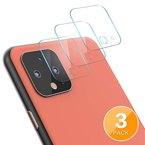 Product Cover Tensea Compatible Google Pixel 4 XL and Pixel 4 Camera Lens Protectors, Ultra Thin Tempered Glass Film Screen Protector for Google Pixel 4XL and Pixel 4, 3 Pack