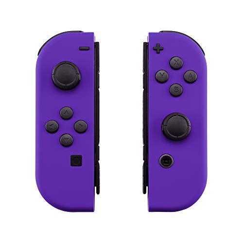 Product Cover eXtremeRate Soft Touch Grip Purple Joycon Handheld Controller Housing with Full Set Buttons, DIY Replacement Shell Case for Nintendo Switch Joy-Con - Console Shell NOT Included